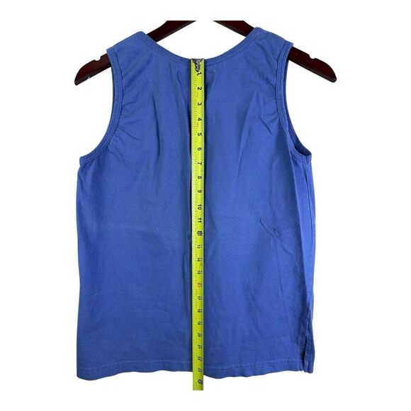 Big Dogs Mens Large Tank Top Script Embroidered Logo 90s Y2K Blue Shirt - Picture 7 of 10